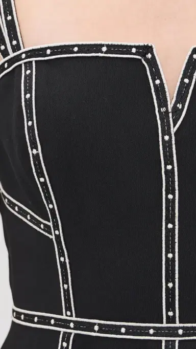 Cinq à Sept Ribbon Emb Jelena Dress Black/ | Thumbnail 6 Cinq à Sept Ribbon Emb Jelena Dress Black/ | Thumbnail 6