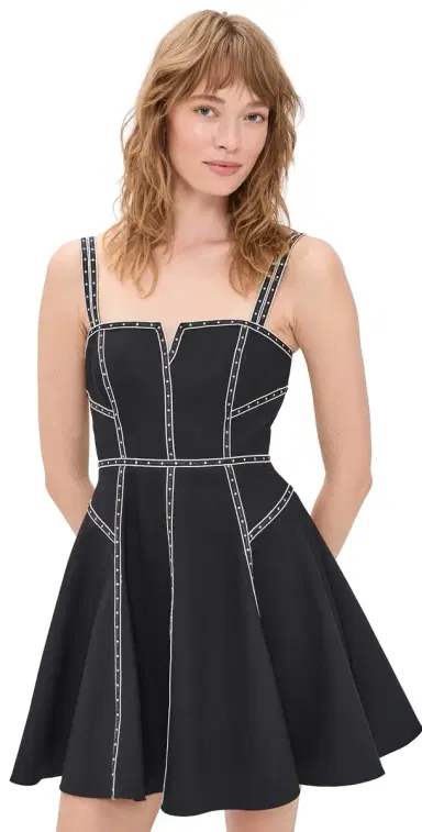 Cinq à Sept Ribbon Emb Jelena Dress Black/ | Thumbnail 1 Cinq à Sept Ribbon Emb Jelena Dress Black/ | Thumbnail 1