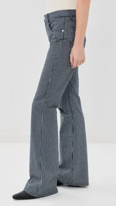 Nili Lotan Celia Striped Jeans Railroad Stripe Rinse | Thumbnail 4 Nili Lotan Celia Striped Jeans Railroad Stripe Rinse | Thumbnail 4