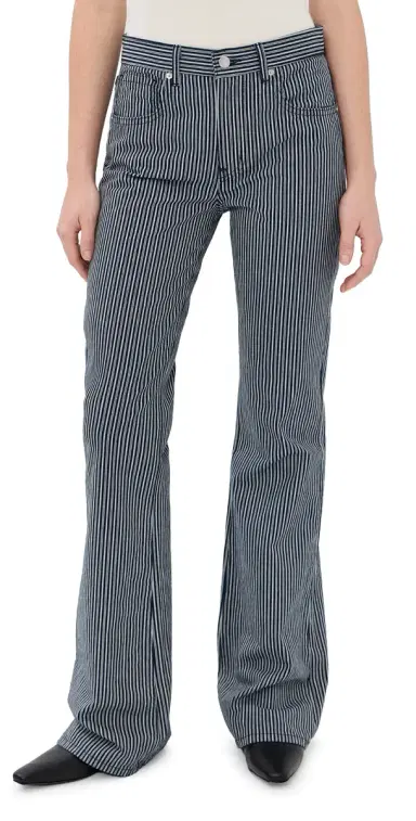 Nili Lotan Celia Striped Jeans Railroad Stripe Rinse | Thumbnail 1 Nili Lotan Celia Striped Jeans Railroad Stripe Rinse | Thumbnail 1