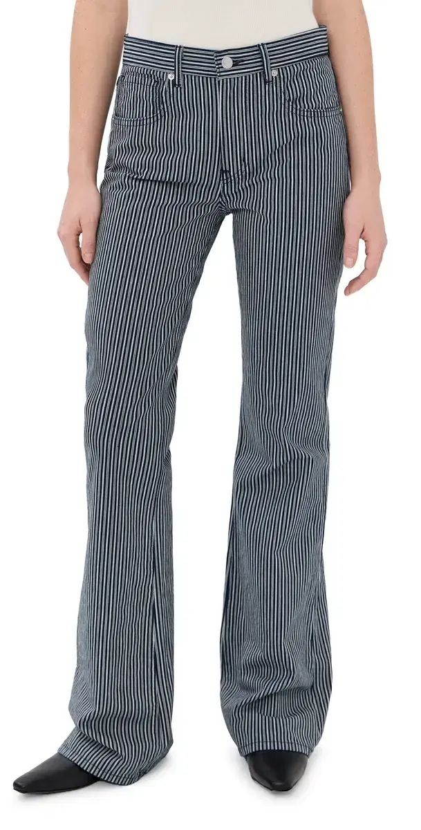 Celia Striped Jeans Railroad Stripe Rinse Celia Striped Jeans Railroad Stripe Rinse