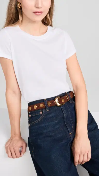 Madewell tudded Western Belt In Suede oft Mahogany | Thumbnail 3 Madewell tudded Western Belt In Suede oft Mahogany | Thumbnail 3