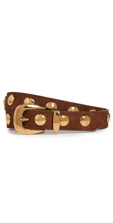 Madewell tudded Western Belt In Suede oft Mahogany | Thumbnail 1 Madewell tudded Western Belt In Suede oft Mahogany | Thumbnail 1