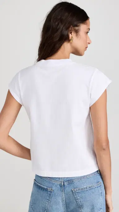 AGOLDE Bryce Cap Sleeve Tee White | Thumbnail 3 AGOLDE Bryce Cap Sleeve Tee White | Thumbnail 3