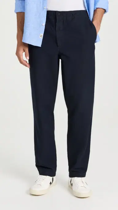 Norse Projects Ezra Relaxed Cotton Linen Trousers Dark Navy | Thumbnail 2 Norse Projects Ezra Relaxed Cotton Linen Trousers Dark Navy | Thumbnail 2