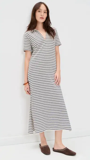Velvet Corin Dress Natural/Navy | Thumbnail 2 Velvet Corin Dress Natural/Navy | Thumbnail 2