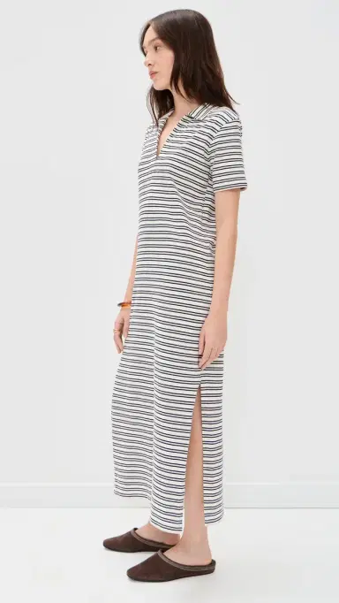 Velvet Corin Dress Natural/Navy | Thumbnail 4 Velvet Corin Dress Natural/Navy | Thumbnail 4