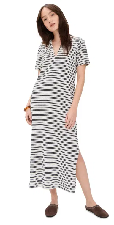 Velvet Corin Dress Natural/Navy | Thumbnail 1 Velvet Corin Dress Natural/Navy | Thumbnail 1