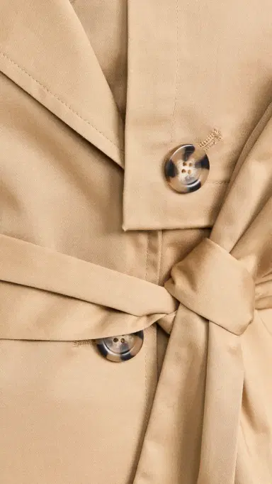Favorite Daughter The Cropped Charles Trench Coat Sand | Thumbnail 6 Favorite Daughter The Cropped Charles Trench Coat Sand | Thumbnail 6