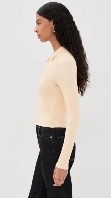 Victoria Beckham Zipped Polo Top | Thumbnail 4 Victoria Beckham Zipped Polo Top | Thumbnail 4