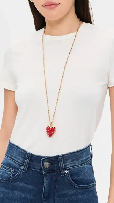 KENNETH JAY LANE Strawberry Pendant Necklace | Thumbnail 3 KENNETH JAY LANE Strawberry Pendant Necklace | Thumbnail 3