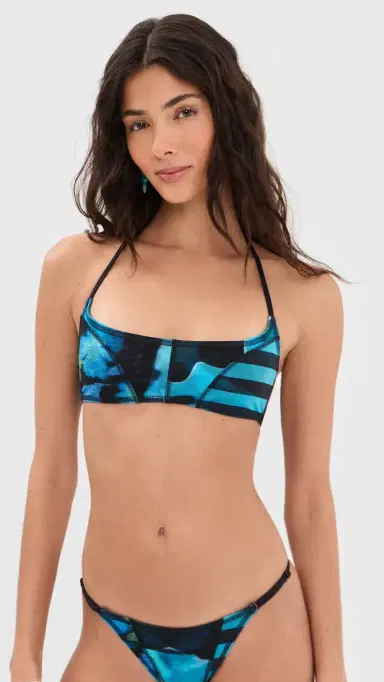Staud Laird Mesh Bikini Top Blue Haze Multi S | Thumbnail 2 Staud Laird Mesh Bikini Top Blue Haze Multi S | Thumbnail 2