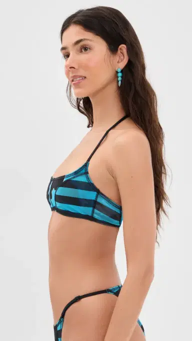 Staud Laird Mesh Bikini Top Blue Haze Multi S | Thumbnail 4 Staud Laird Mesh Bikini Top Blue Haze Multi S | Thumbnail 4