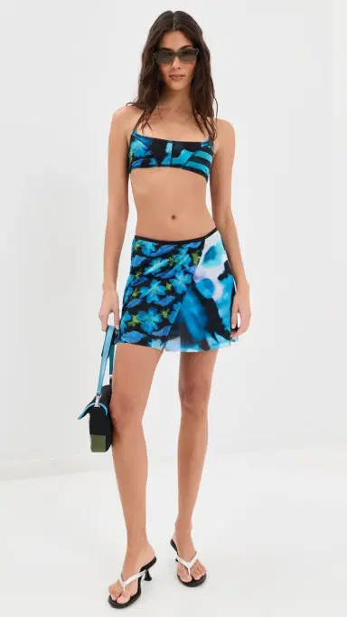 Staud Laird Mesh Bikini Top Blue Haze Multi S | Thumbnail 6 Staud Laird Mesh Bikini Top Blue Haze Multi S | Thumbnail 6