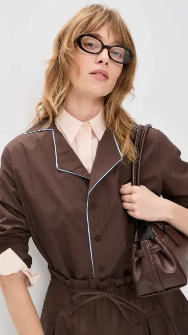 LE BOP Madeleine Top Chocolate/Light Blue S | Thumbnail 2 LE BOP Madeleine Top Chocolate/Light Blue S | Thumbnail 2
