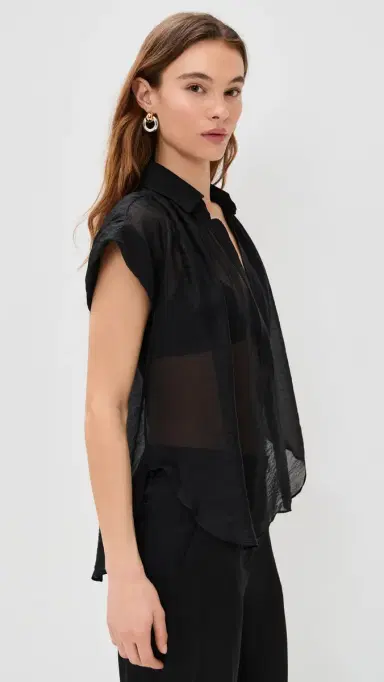 Secular Trinity Top In heer Tencel Black | Thumbnail 4 Secular Trinity Top In heer Tencel Black | Thumbnail 4