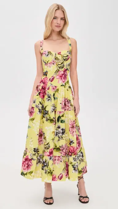 Cara Cara Santiago Dress Margaux Bloom Lemon | Thumbnail 2 Cara Cara Santiago Dress Margaux Bloom Lemon | Thumbnail 2
