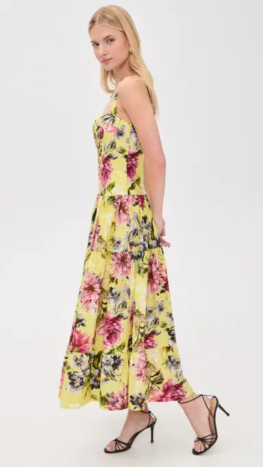 Cara Cara Santiago Dress Margaux Bloom Lemon | Thumbnail 4 Cara Cara Santiago Dress Margaux Bloom Lemon | Thumbnail 4