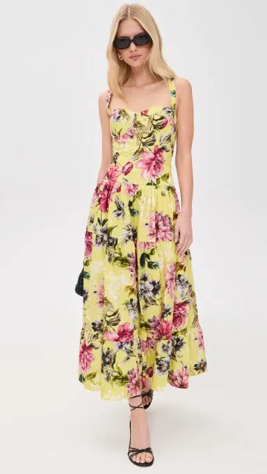 Cara Cara Santiago Dress Margaux Bloom Lemon | Thumbnail 5 Cara Cara Santiago Dress Margaux Bloom Lemon | Thumbnail 5
