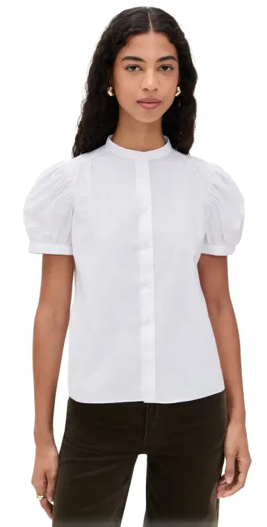 Frame The Gathered Top White S | Thumbnail 1 Frame The Gathered Top White S | Thumbnail 1