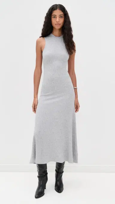 LE BOP Sleeveless Hattie Dress Heather Grey | Thumbnail 2 LE BOP Sleeveless Hattie Dress Heather Grey | Thumbnail 2