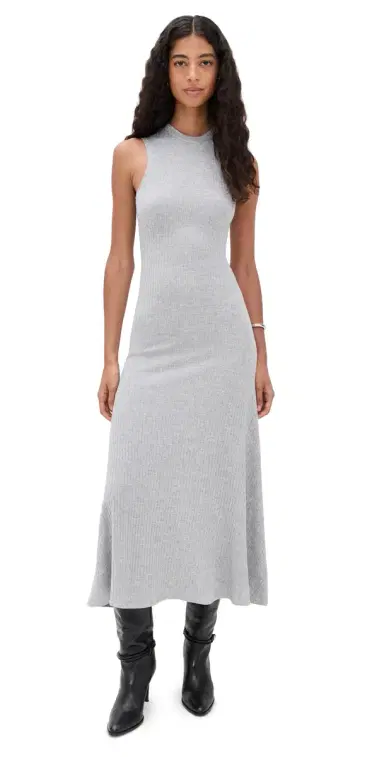 LE BOP Sleeveless Hattie Dress Heather Grey | Thumbnail 1 LE BOP Sleeveless Hattie Dress Heather Grey | Thumbnail 1