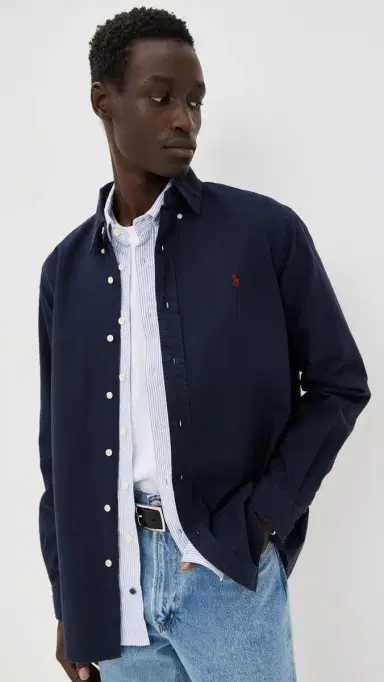 Polo Ralph Lauren Classic Fit Garment Dyed Oxford Shirt RL Navy S | Thumbnail 2 Polo Ralph Lauren Classic Fit Garment Dyed Oxford Shirt RL Navy S | Thumbnail 2