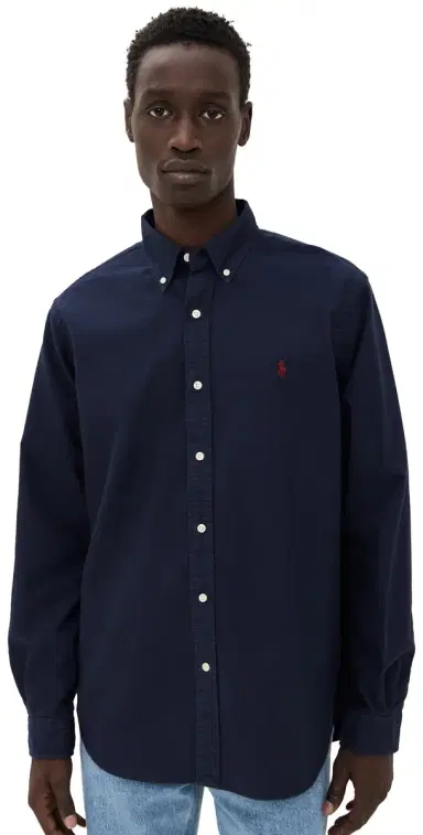 Polo Ralph Lauren Classic Fit Garment Dyed Oxford Shirt RL Navy | Thumbnail 1 Polo Ralph Lauren Classic Fit Garment Dyed Oxford Shirt RL Navy | Thumbnail 1