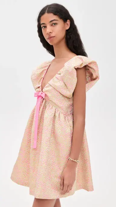 endless rose Jacquard Mini Dress Pink/Green | Thumbnail 4 endless rose Jacquard Mini Dress Pink/Green | Thumbnail 4