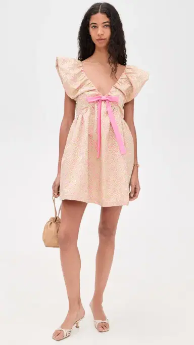 endless rose Jacquard Mini Dress Pink/Green | Thumbnail 5 endless rose Jacquard Mini Dress Pink/Green | Thumbnail 5