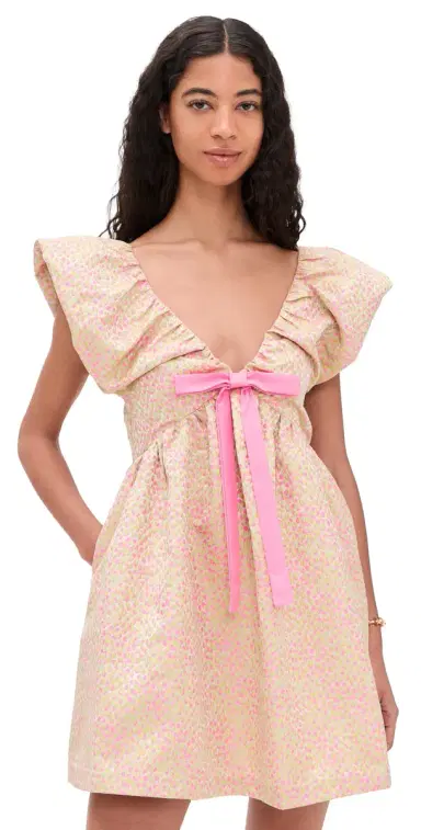 endless rose Jacquard Mini Dress Pink/Green | Thumbnail 1 endless rose Jacquard Mini Dress Pink/Green | Thumbnail 1