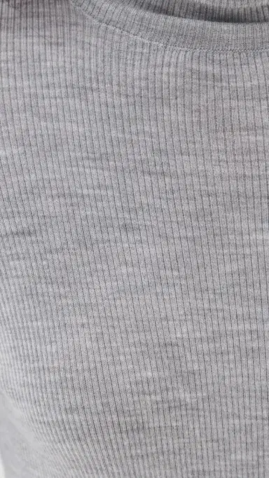 Tibi Feather Weight Ribbed Sweater Turtle Neck Pullover Heather Grey | Thumbnail 6 Tibi Feather Weight Ribbed Sweater Turtle Neck Pullover Heather Grey | Thumbnail 6