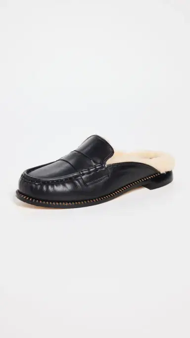 FRĒDA SALVADOR Temi Flats Black Calf w/ Shearling | Thumbnail 2 FRĒDA SALVADOR Temi Flats Black Calf w/ Shearling | Thumbnail 2
