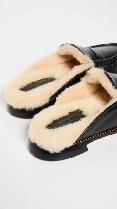 FRĒDA SALVADOR Temi Flats Black Calf w/ Shearling | Thumbnail 4 FRĒDA SALVADOR Temi Flats Black Calf w/ Shearling | Thumbnail 4