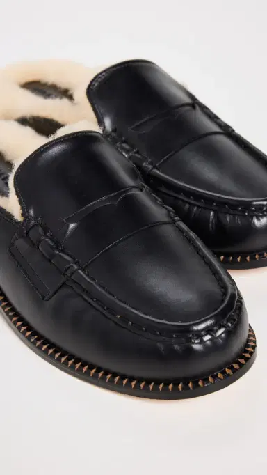 FRĒDA SALVADOR Temi Flats Black Calf w/ Shearling | Thumbnail 6 FRĒDA SALVADOR Temi Flats Black Calf w/ Shearling | Thumbnail 6