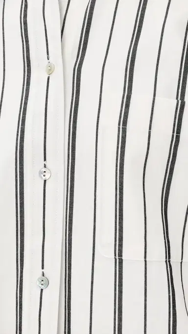 Vince Resort Stripe Oversized Shirt B'White/Black | Thumbnail 6 Vince Resort Stripe Oversized Shirt B'White/Black | Thumbnail 6