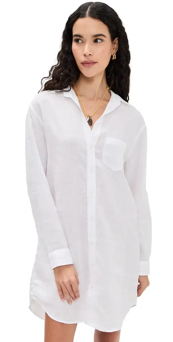 Classic hirtdress White Classic hirtdress White