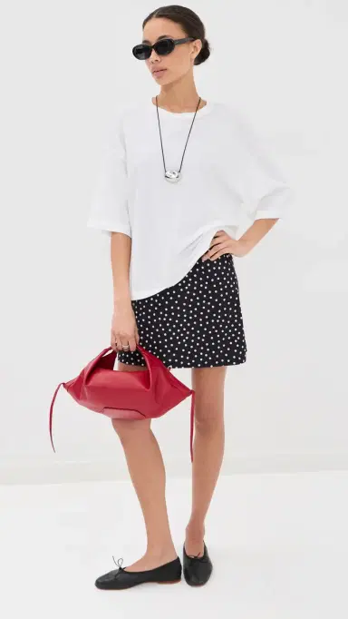 Caro Editions Slip Dress Black/White Dots | Thumbnail 5 Caro Editions Slip Dress Black/White Dots | Thumbnail 5
