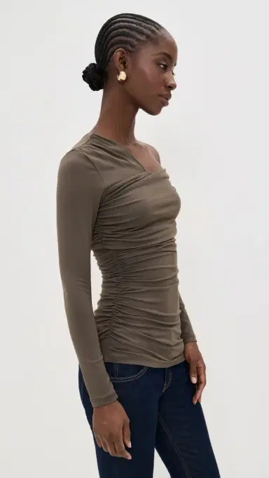 susana monaco Carryover One Shoulder Top Clay S | Thumbnail 4 susana monaco Carryover One Shoulder Top Clay S | Thumbnail 4