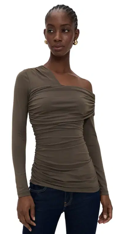 susana monaco Carryover One Shoulder Top Clay S | Thumbnail 1 susana monaco Carryover One Shoulder Top Clay S | Thumbnail 1