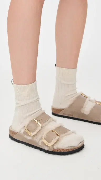 Birkenstock Arizona Big Buckle Shearling Sandals Tobacco Brown 38 | Thumbnail 3 Birkenstock Arizona Big Buckle Shearling Sandals Tobacco Brown 38 | Thumbnail 3