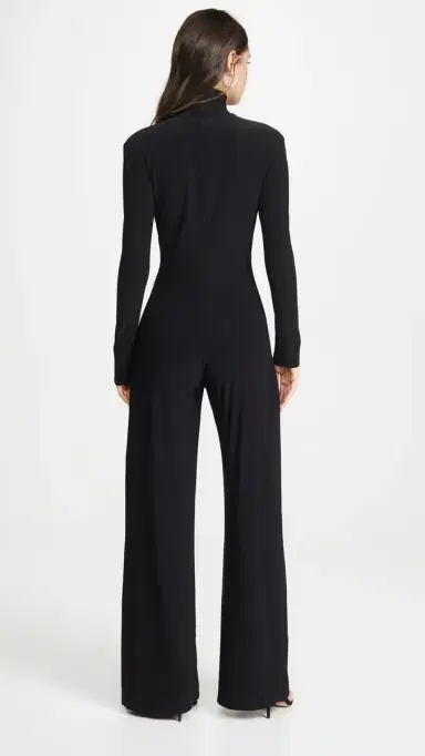 Norma Kamali Long Sleeve Turtleneck Jumpsuit Black S | Thumbnail 3 Norma Kamali Long Sleeve Turtleneck Jumpsuit Black S | Thumbnail 3