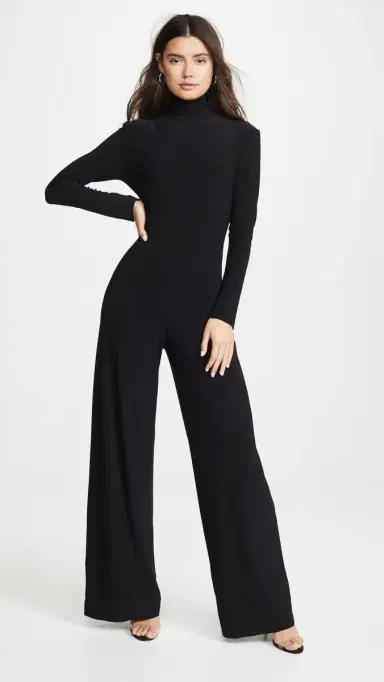 Norma Kamali Long Sleeve Turtleneck Jumpsuit Black S | Thumbnail 5 Norma Kamali Long Sleeve Turtleneck Jumpsuit Black S | Thumbnail 5