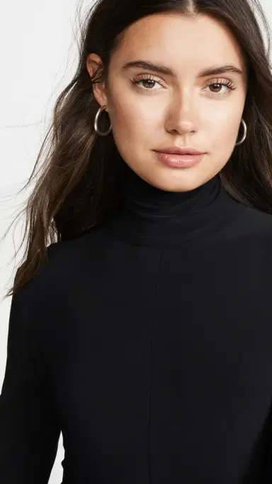 Norma Kamali Long Sleeve Turtleneck Jumpsuit Black S | Thumbnail 6 Norma Kamali Long Sleeve Turtleneck Jumpsuit Black S | Thumbnail 6