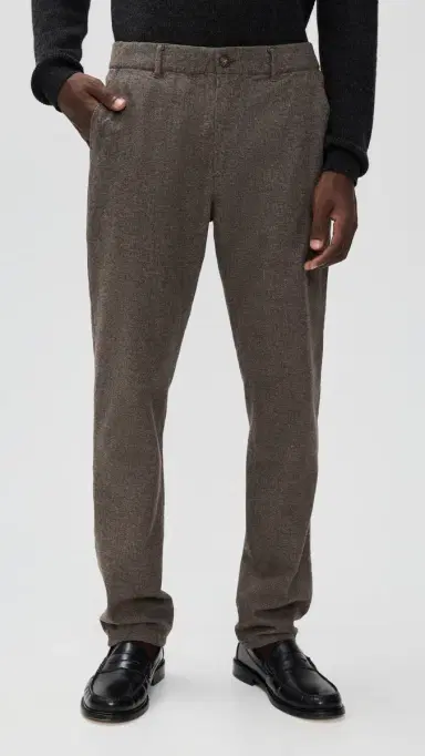 Marine Layer Saturday Houndstooth Slim Straight Chinos dark taupe | Thumbnail 2 Marine Layer Saturday Houndstooth Slim Straight Chinos dark taupe | Thumbnail 2
