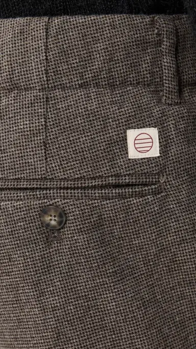 Marine Layer Saturday Houndstooth Slim Straight Chinos dark taupe | Thumbnail 6 Marine Layer Saturday Houndstooth Slim Straight Chinos dark taupe | Thumbnail 6