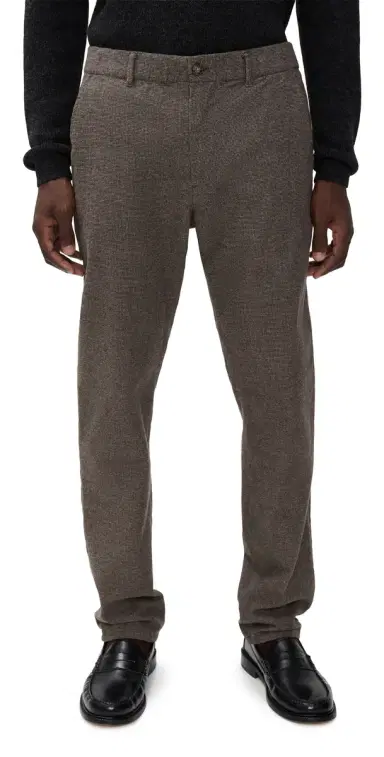 Marine Layer Saturday Houndstooth Slim Straight Chinos dark taupe | Thumbnail 1 Marine Layer Saturday Houndstooth Slim Straight Chinos dark taupe | Thumbnail 1