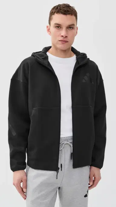 Adidas Adidas Z. N.E. Full Zip Sweatshirt Black | Thumbnail 2 Adidas Adidas Z. N.E. Full Zip Sweatshirt Black | Thumbnail 2