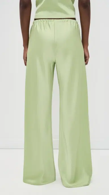 La Ligne Double Face Satin Colby Pants Celadon | Thumbnail 3 La Ligne Double Face Satin Colby Pants Celadon | Thumbnail 3