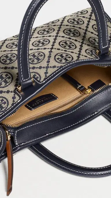 Tory Burch T Monogram East-West Tote Tory Navy One Size | Thumbnail 6 Tory Burch T Monogram East-West Tote Tory Navy One Size | Thumbnail 6